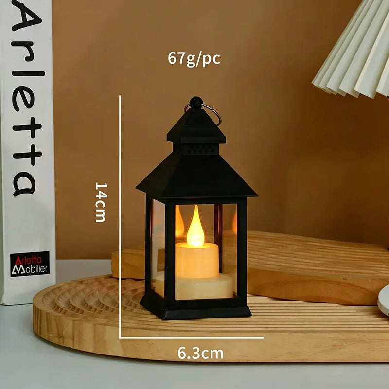 Portable LED Candle Lamps Night Camping Tent Lanterns Outdoor Garden Desk Holiday Atmosphere Retro Night Light Decorative Lamps