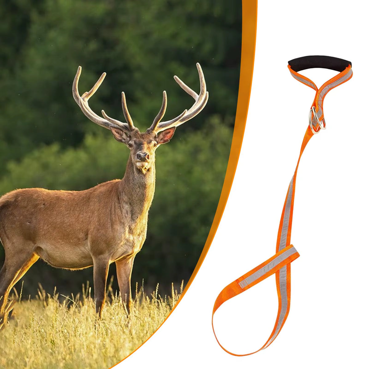 1Pcs Deer Drag Harness Padded Handle Wear Resistant Tow Rope Outdoor Equipment
