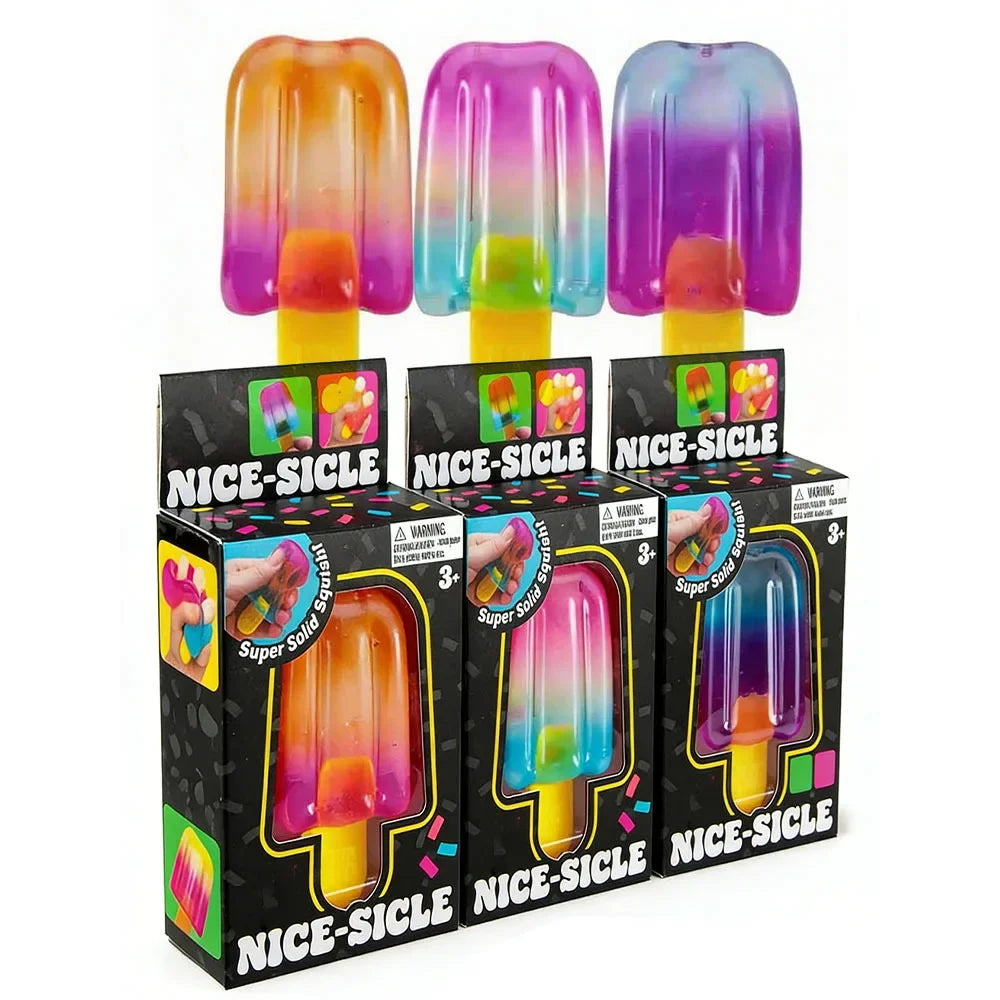 Popsicle Blind Box Cube Sensory Stress Relief Squishy Cube Anti-Anxiety Squeeze Object for Birthday Gift Toy