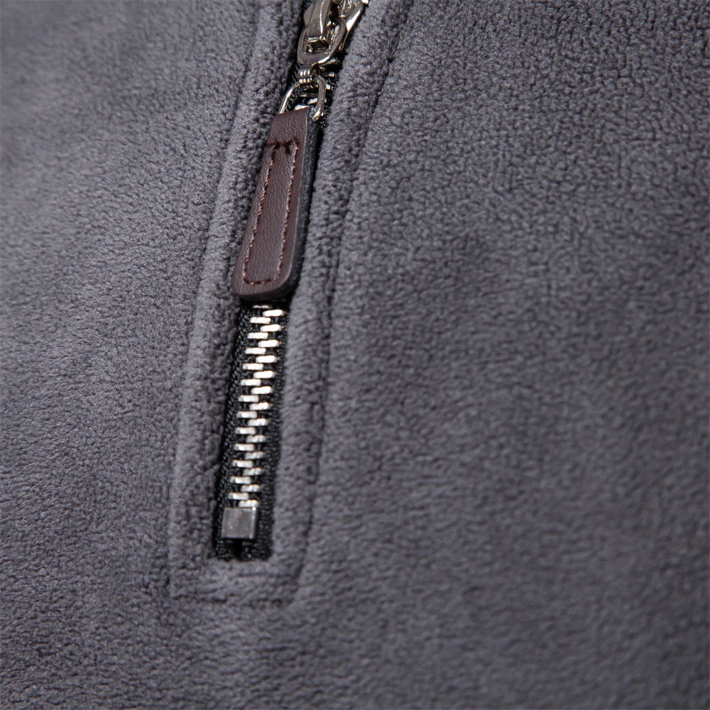 Brand Quality Thicken Warm Fleece Jacket for Men Zipper Neck Pullover Men'S Sweatshirt Soft Shell Mens Jacket