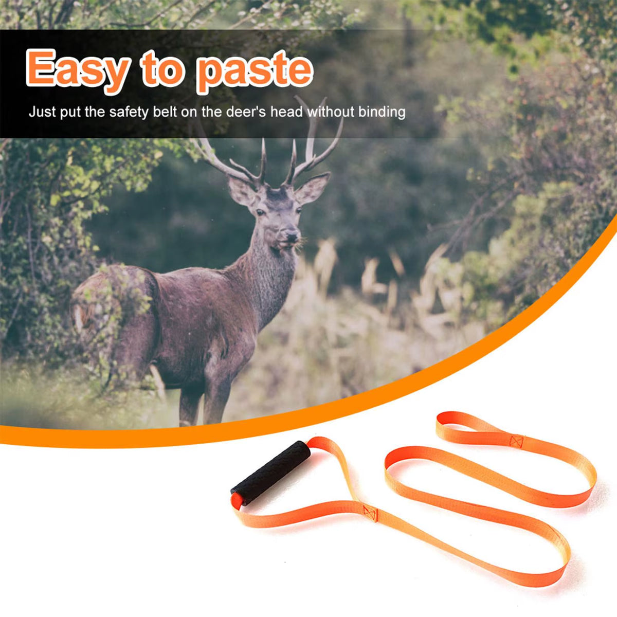1Pcs Deer Drag Harness Padded Handle Wear Resistant Tow Rope Outdoor Equipment