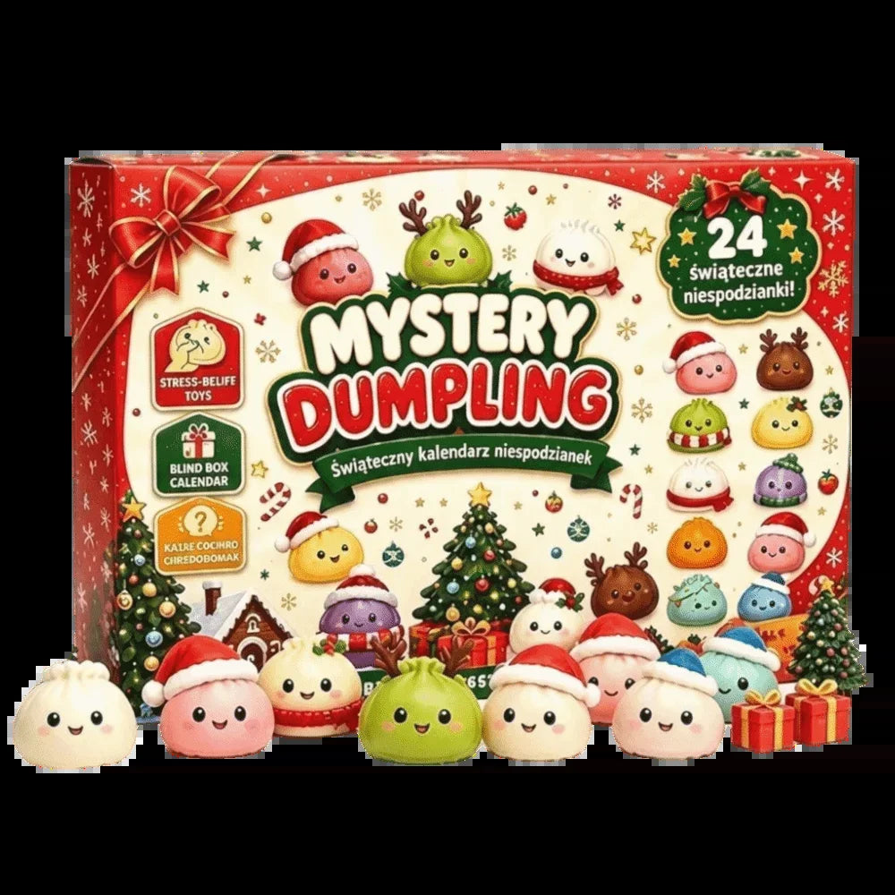 Soft Christmas Dumpling Advent Calendar Fidget Anxiety Relief Mystery Dumplings Toy Slow Resilience Decompression