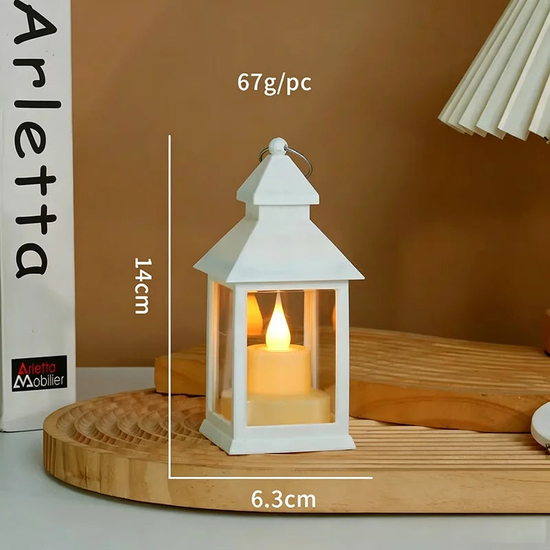 Portable LED Candle Lamps Night Camping Tent Lanterns Outdoor Garden Desk Holiday Atmosphere Retro Night Light Decorative Lamps