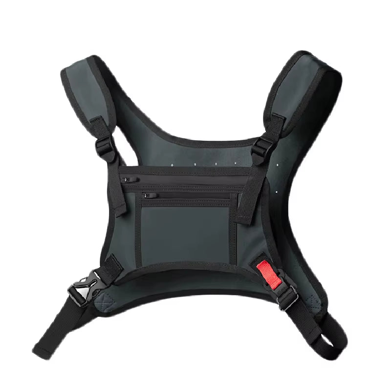 Sports Chest Bag Waterproof Chest Rig Bags Outdoor Running Vest Backpacks Lightweight Front Chest Packs Fitness Mobile Phone Bag