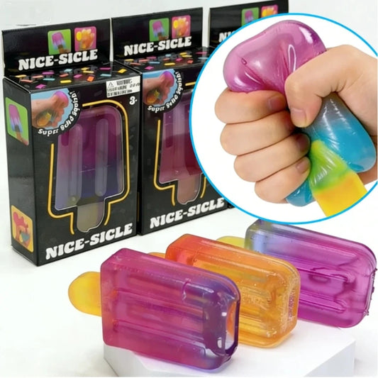 Popsicle Blind Box Cube Sensory Stress Relief Squishy Cube Anti-Anxiety Squeeze Object for Birthday Gift Toy