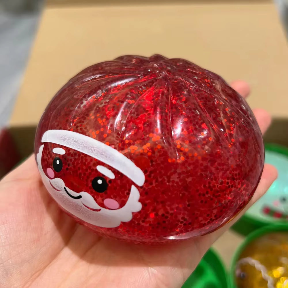 2026 Christmas Dumpling Squishy Snowman Elk Santa Claus Squeeze Ball with Box Stress Relief Merry Christmas New Year XMAS Gift