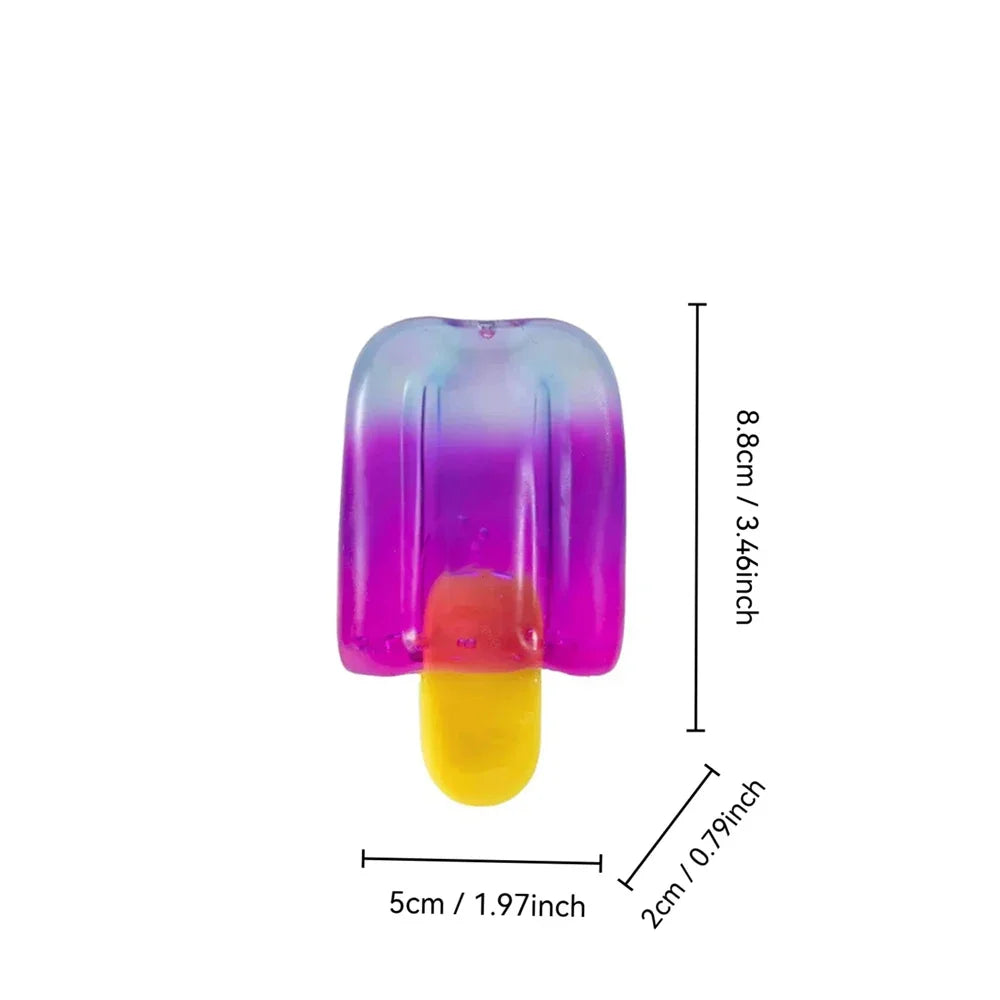 Popsicle Blind Box Cube Sensory Stress Relief Squishy Cube Anti-Anxiety Squeeze Object for Birthday Gift Toy